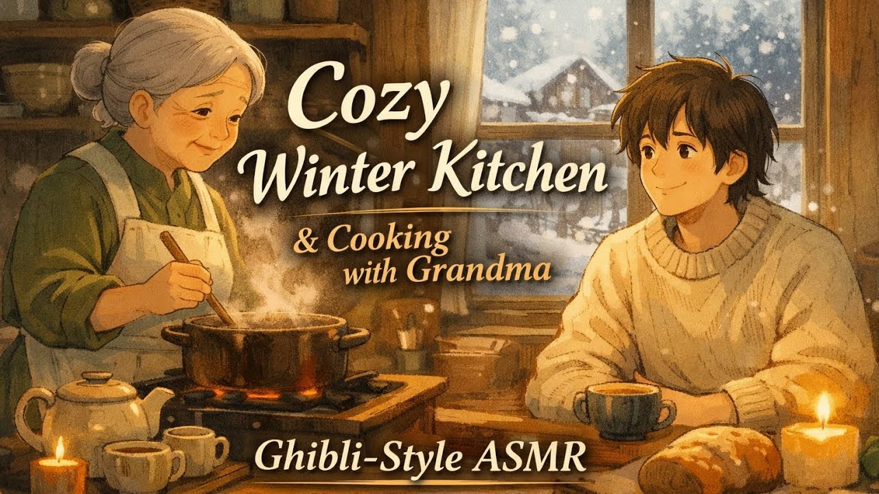 Snow Falling Outside the Village Kitchen🌨️