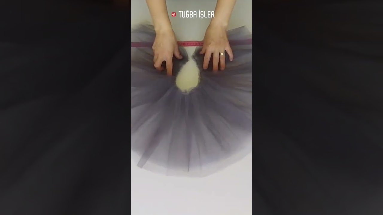 Простой крой и пошив юбки-пачки для девочки мечтающей стать черным лебедем | Tuğba İşler #shorts