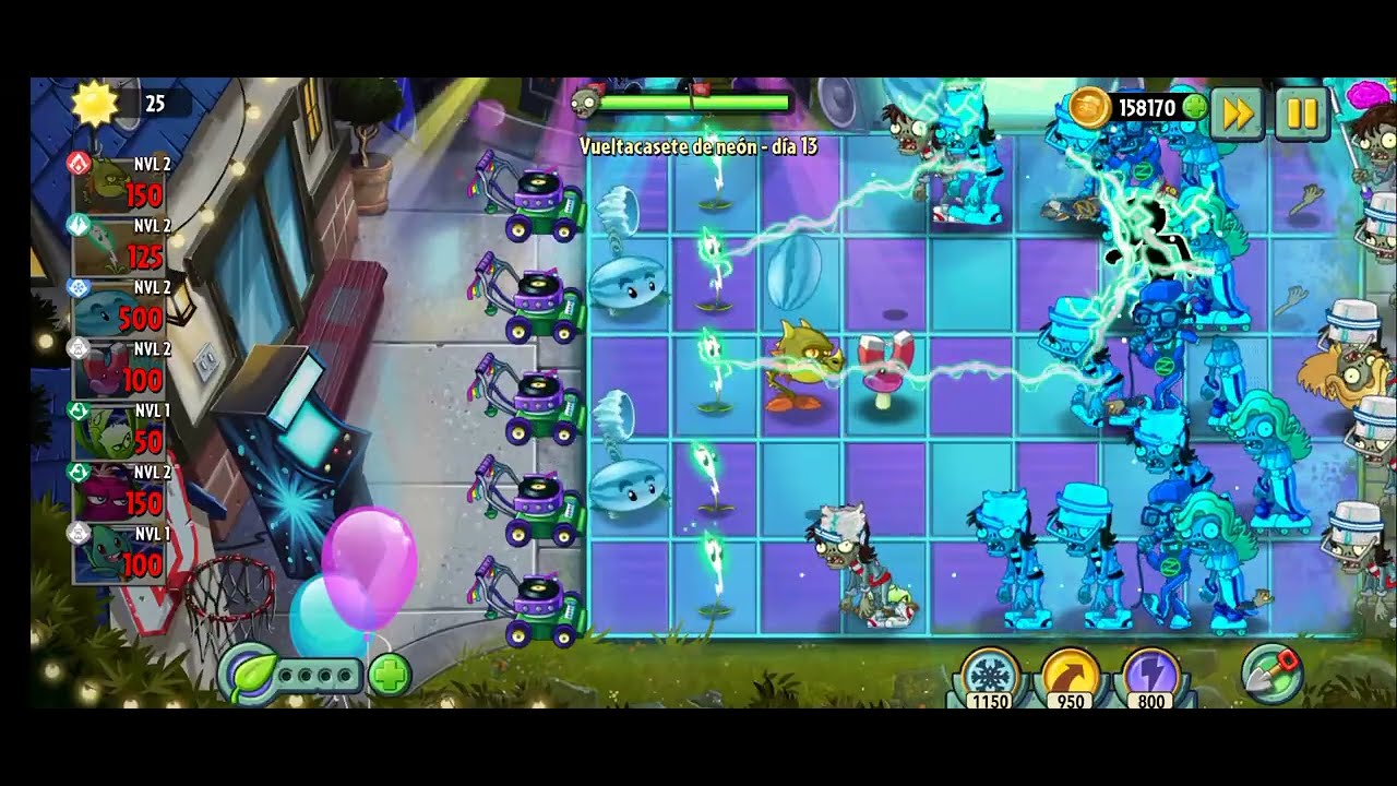 Plantas vs Zombies 2 Vueltacasete de neon-Día 13
