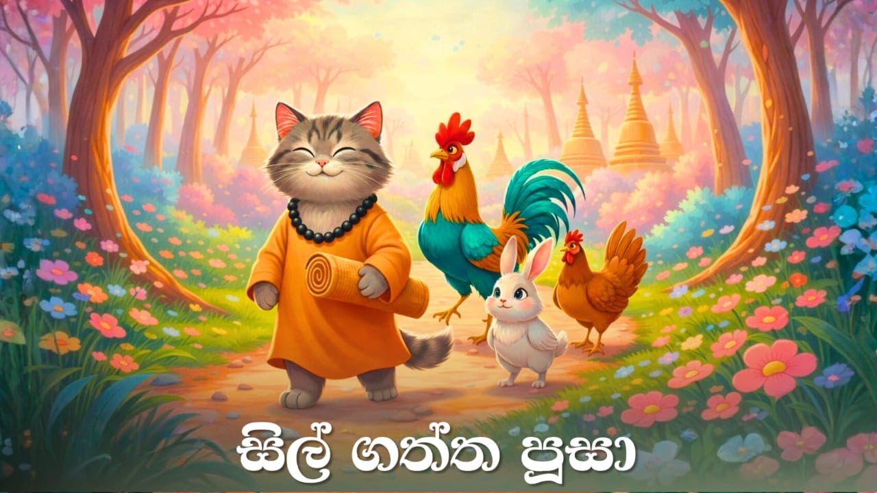 සිල් ගත්ත පූසා #sinhala #Folktail #ජනකතා #kids story #bed time story #ළමාකතා #sinhala lama katha 