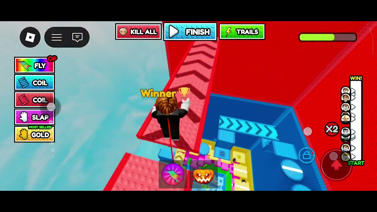 Doing Parkour in roblox