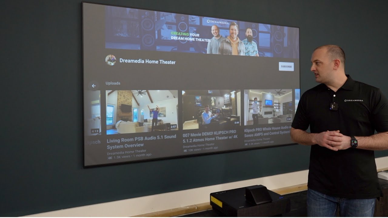 How to Setup Epson Ls500 4K Ultra Short Throw Projector and 100/120 inch Screen