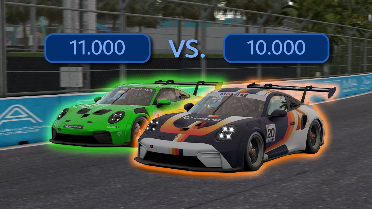 11.000 vs 10.000 iRating with the new Porsche Cup on iRacing