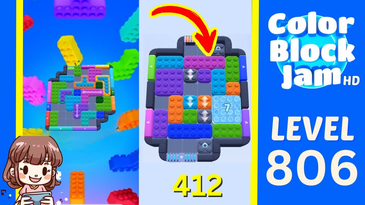 Color Block Jam Level 412 (806) Solution Walkthrough