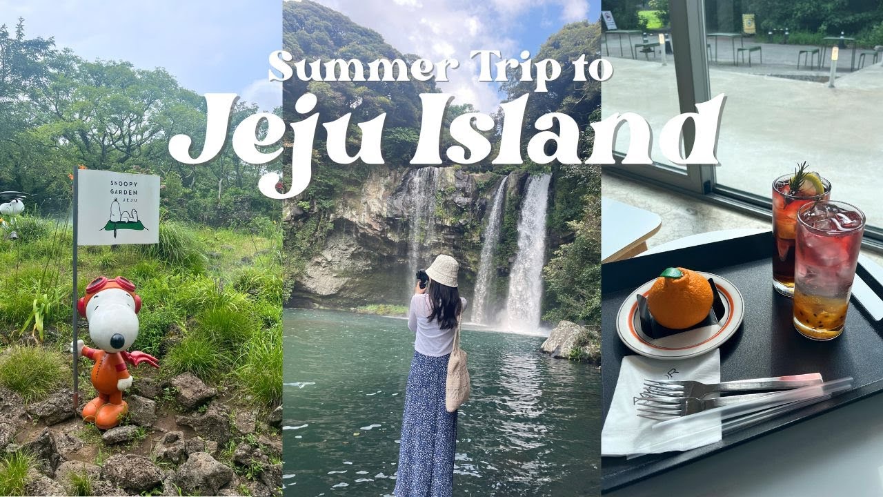 【Jeju Trip】レンタカーで韓国チェジュ島4日間の旅🌴 | 東門市場, スヌーピーガーデン, 天地淵瀑布