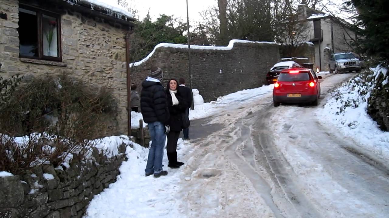 UK car stuck in snow