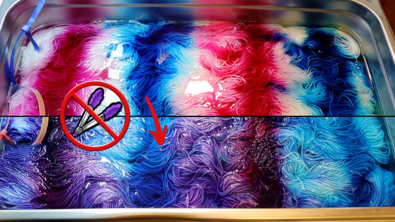 High Immersion Dyeing Yarn in a Catering Steam Pan with Primary Colors (Dyepot Weekly 601)