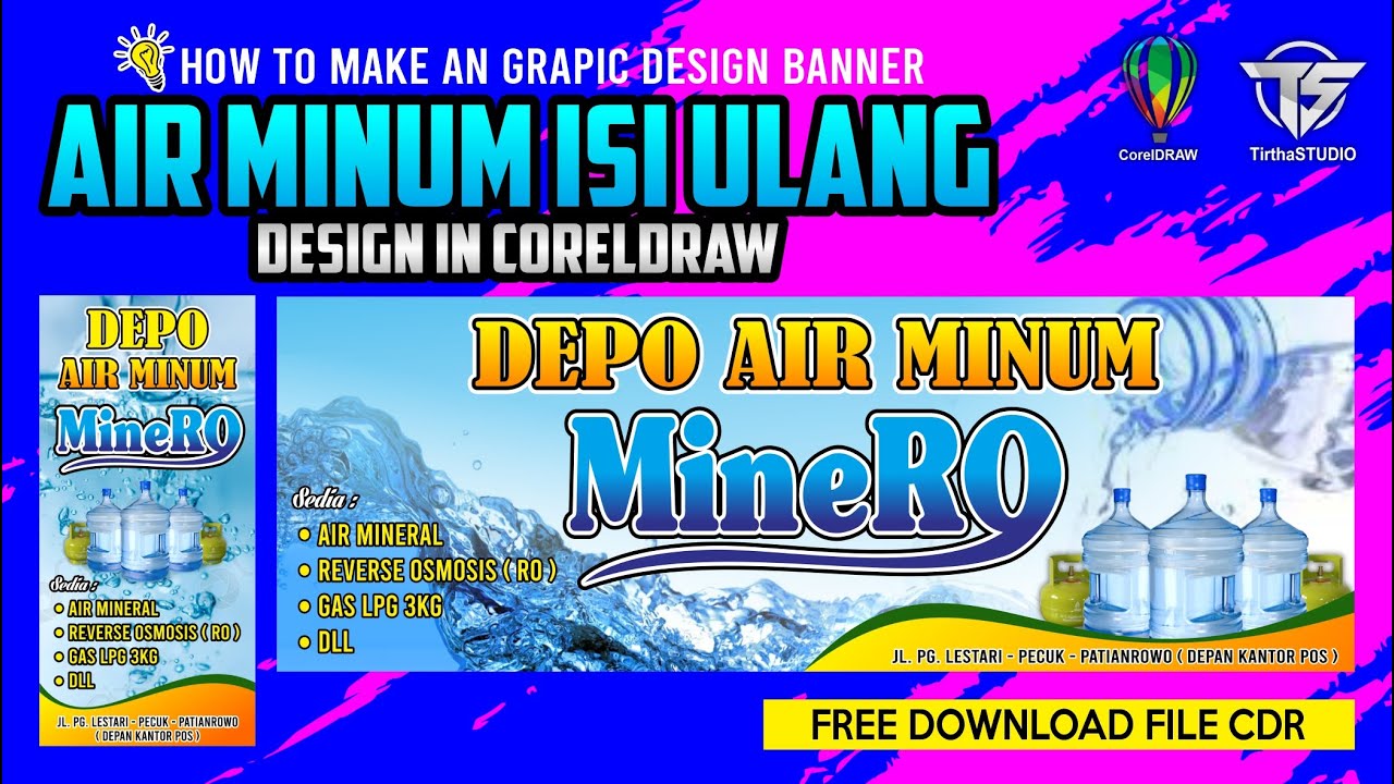 BANNER DEPOT ISI ULANG AIR MINUM | NO PASWORD #tirthastudio