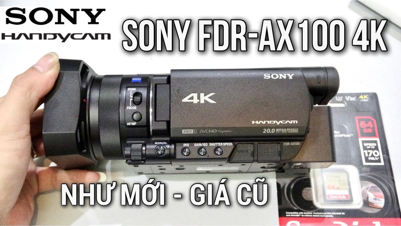 Máy Quay Phim 4K Chuyên Nghiệp // SONY FDR-AX100 // NHƯ MỚI // 0868.238.232
