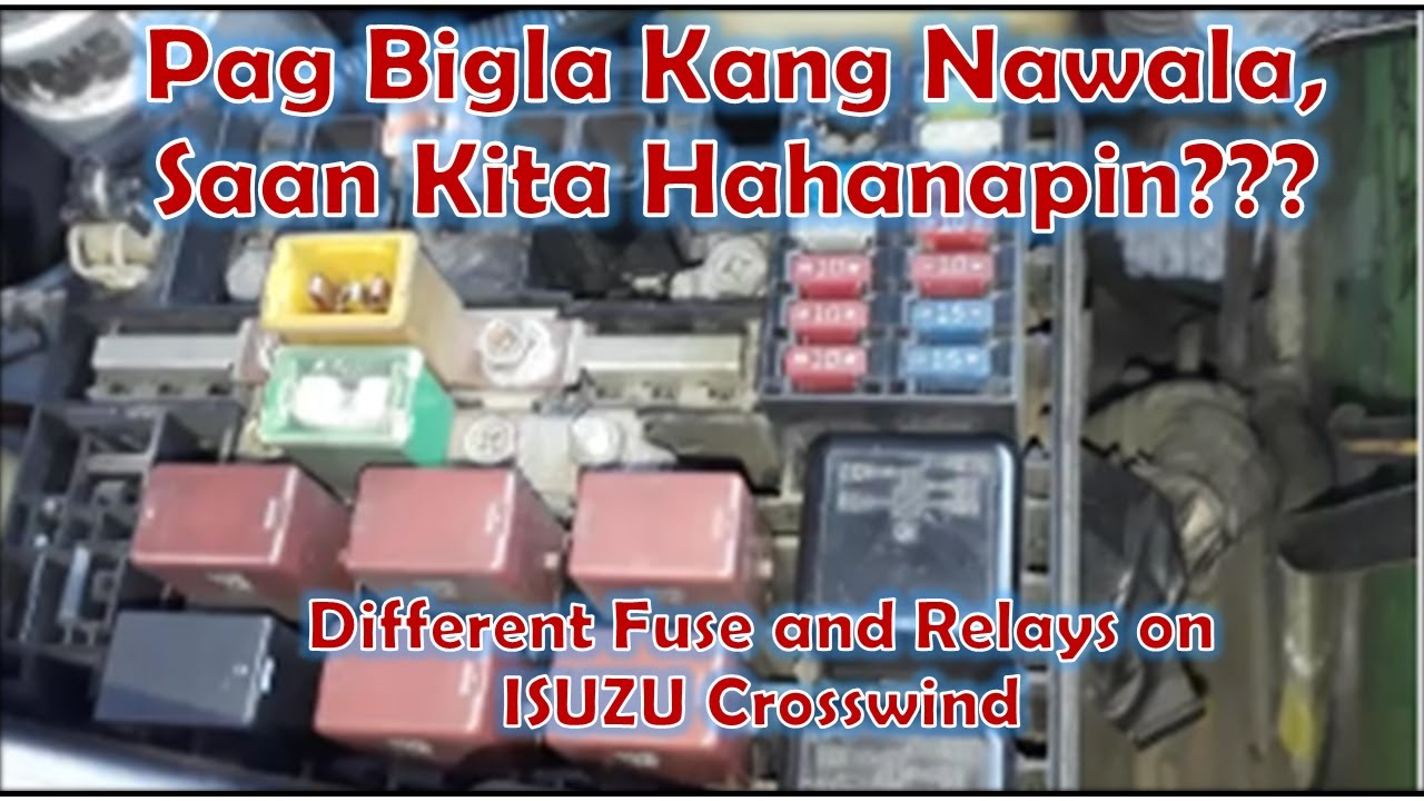 Different Fuse and Relays on ISUZU Crosswind