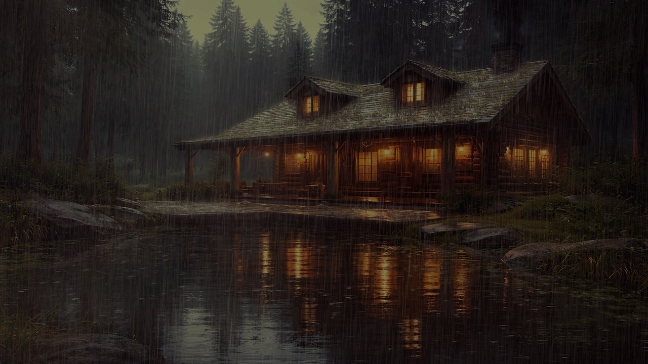 Fall Asleep Instantly 🌧️ Powerful Rain & Thunder in the Midnight Woods