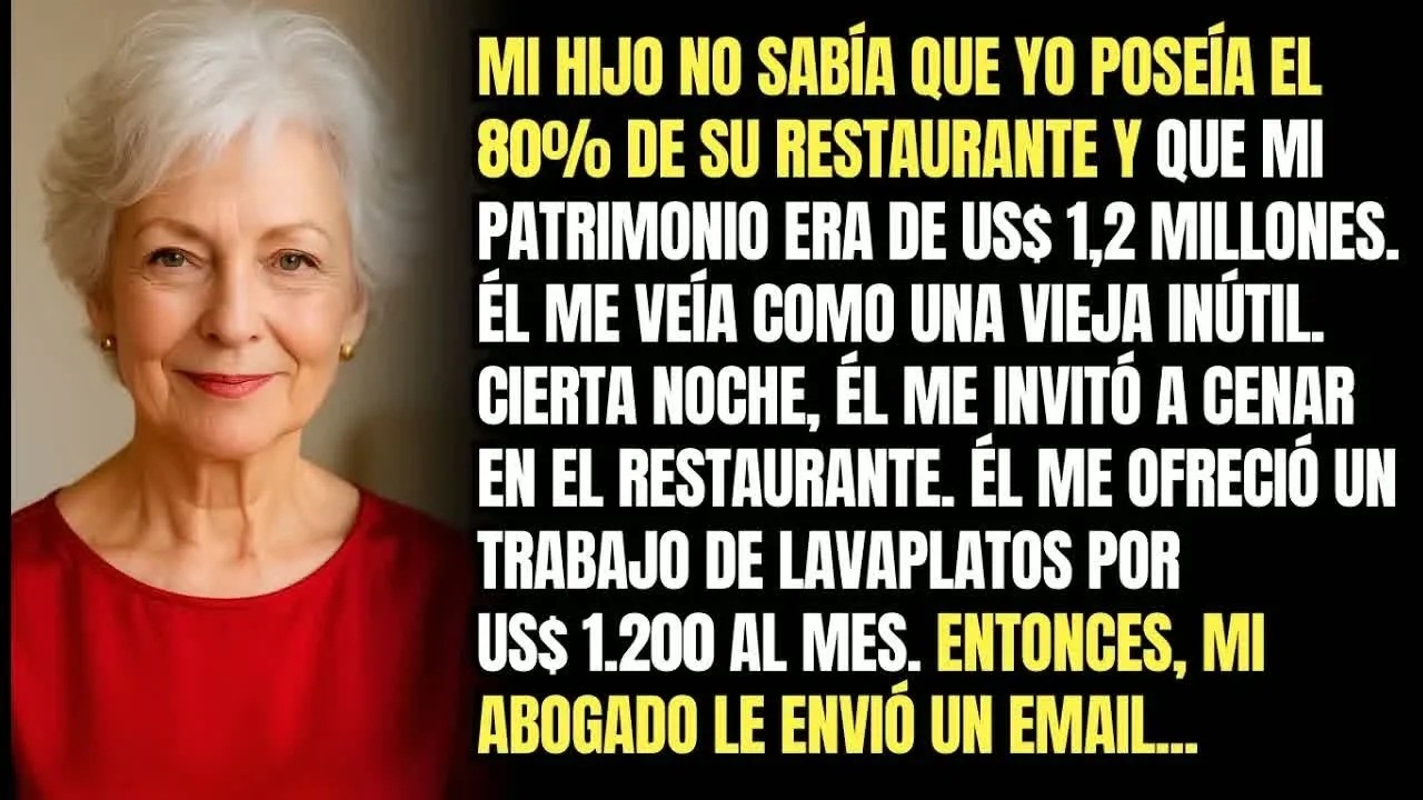 Nunca Le Conté A Mi Hijo Que Poseo El 80% De Su Restaurante De US$ 1,2 Millones, Él Me Of