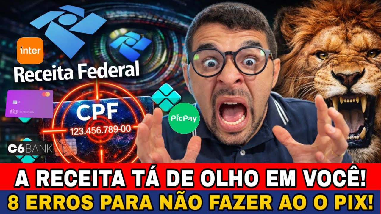 8 MOVIMENTAÇÕES DE QUEM FAZ PIX QUE A RECEITA FEDERAL VAI MONITORAR EM 2026! VEJA SE SERÁ VOCÊ! 