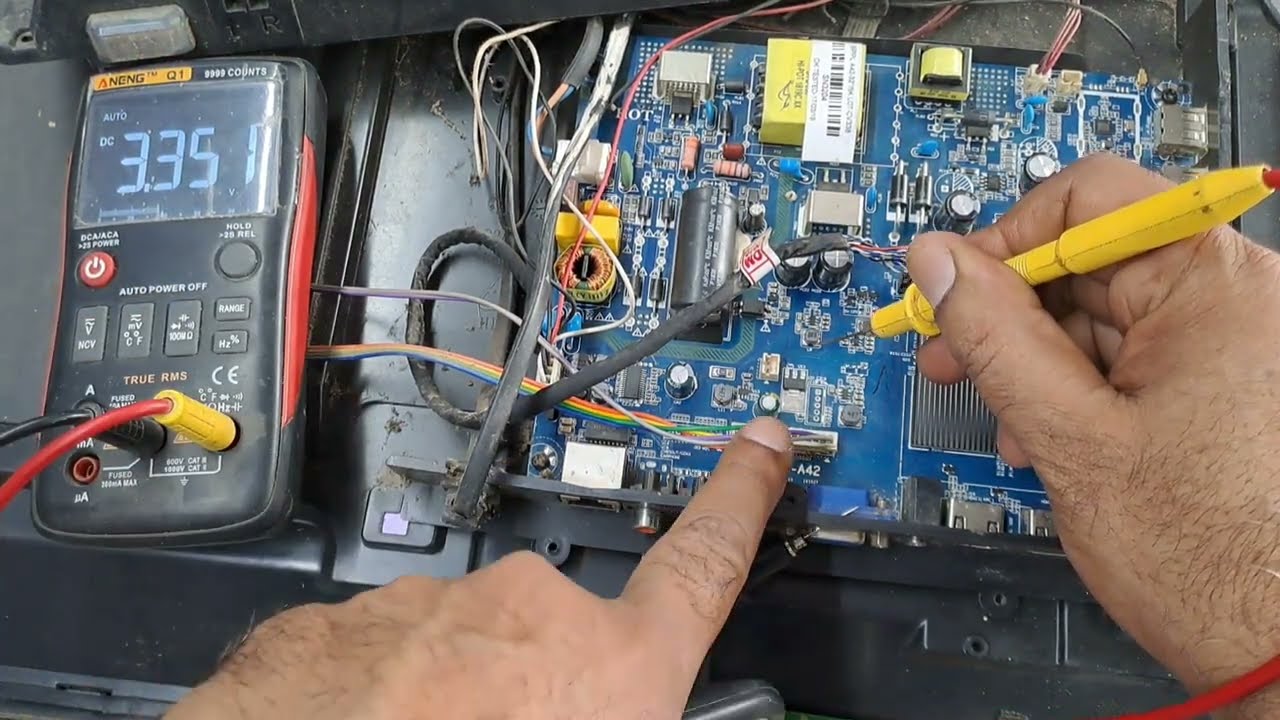 Android Smart Led TV Motherboard CV338H-A42 All Voltage⚡️Details on & off Conditions Testing Points