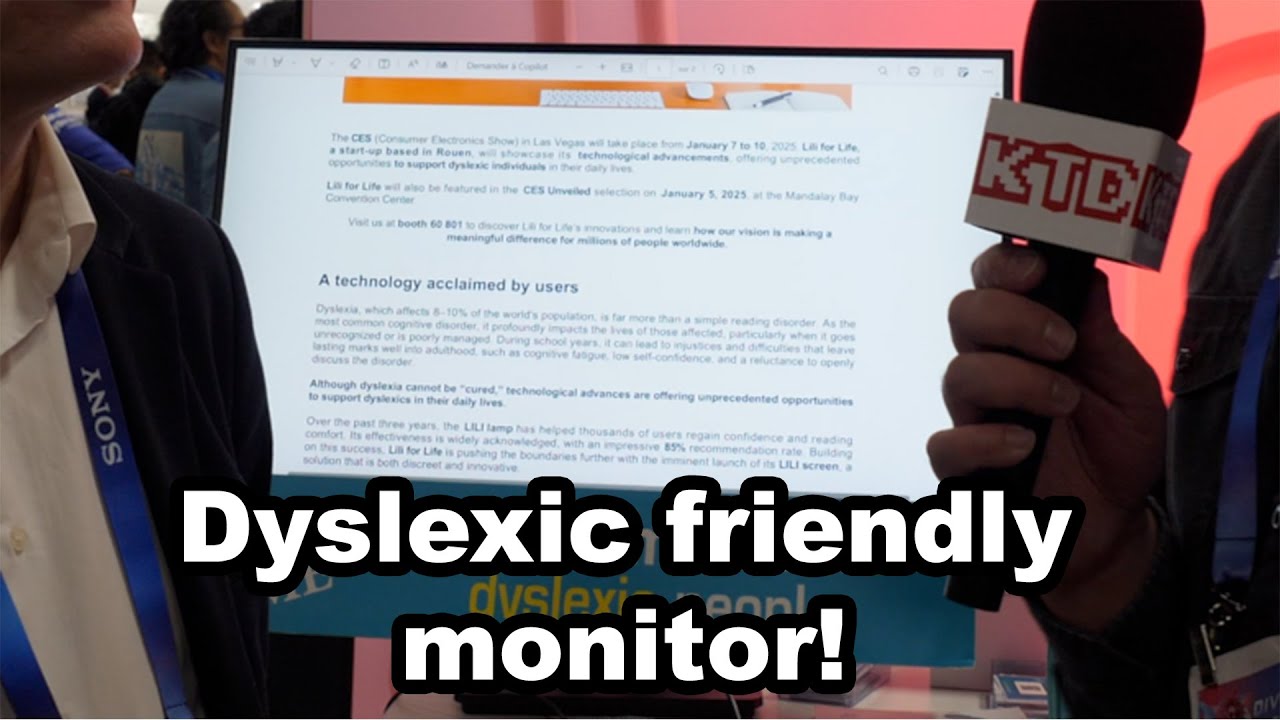 A monitor that helps people with dyslexia read easier! | Lili for Life LILI screen | CES 2025