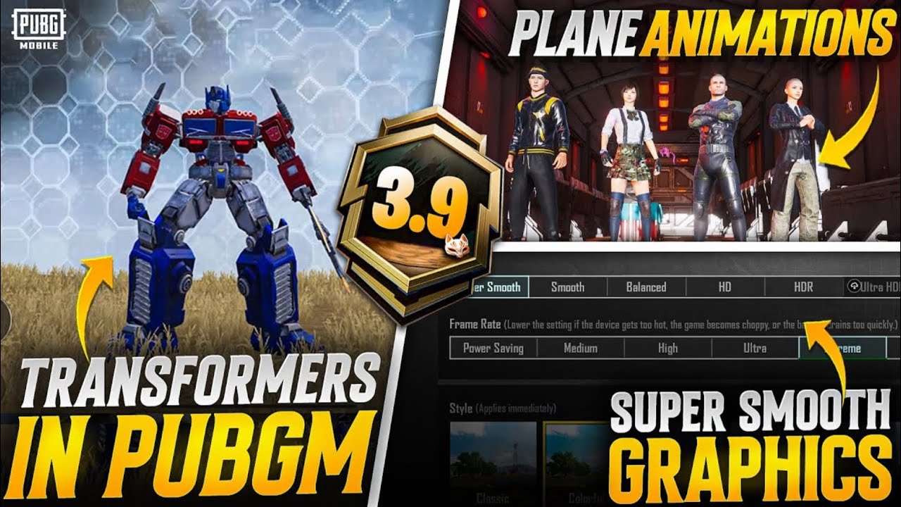 Best Updates 3.9 Super Smooth Graphics + 120 Fps Support In All Device | 3.9 Update Is Here | PUBGM
