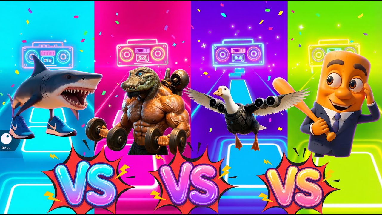OMG! Tiles Hop – Dark Battle Begins 😱 Who Wins?!