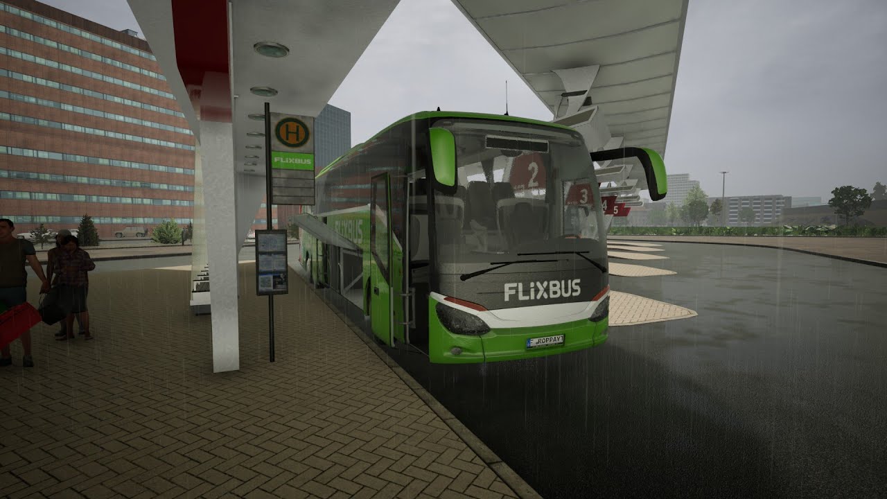 Erfurt - Halle (Saale) | *Rainy drive* | (Comfort Class HD) Setra S517 | Fernbus Coach Sim