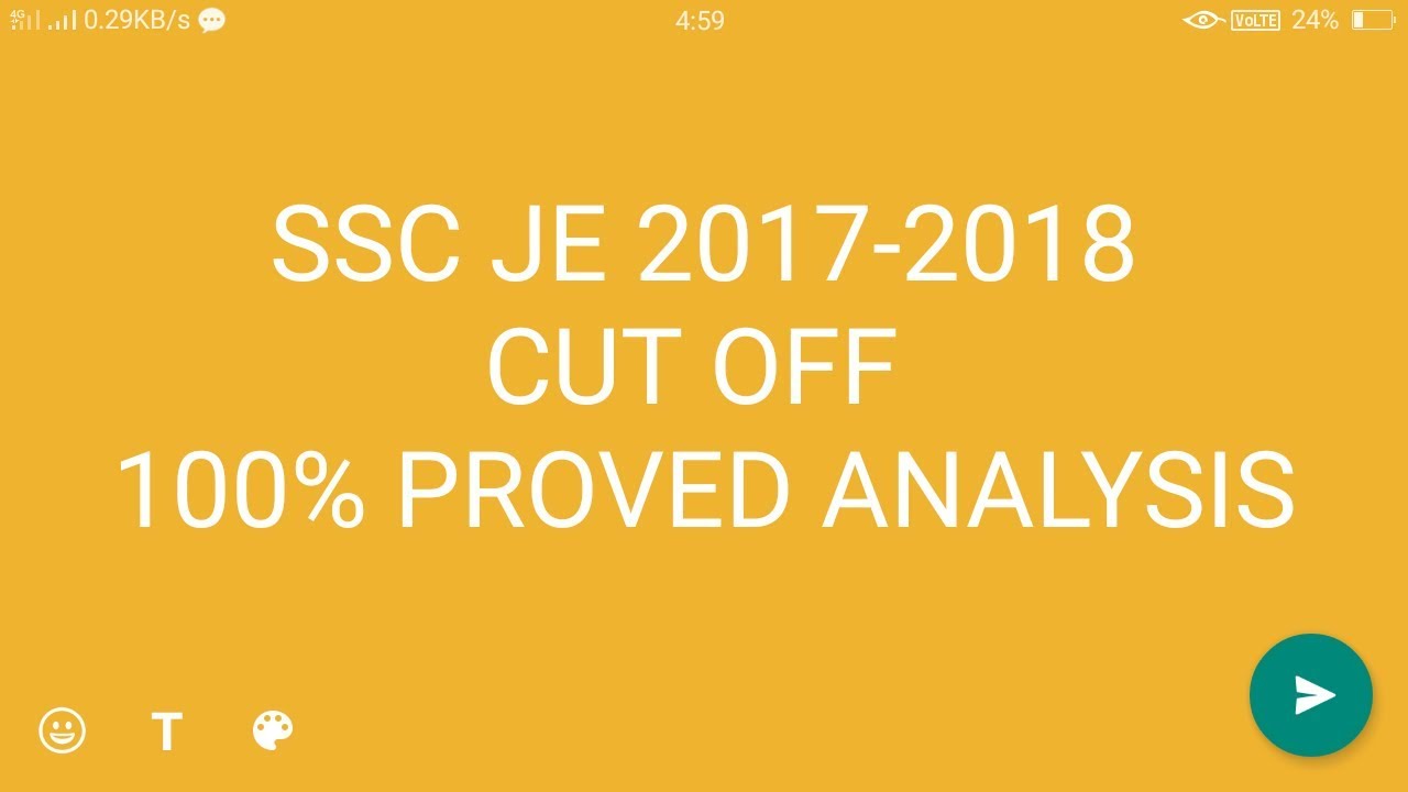 ssc je 2017 - 2018 expected cutoff marks in civil , mechanical and electrical engineering