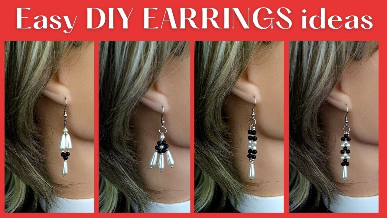 Beaded earrings. Cheap and easy diy earrings ideas. Beading tutorials
