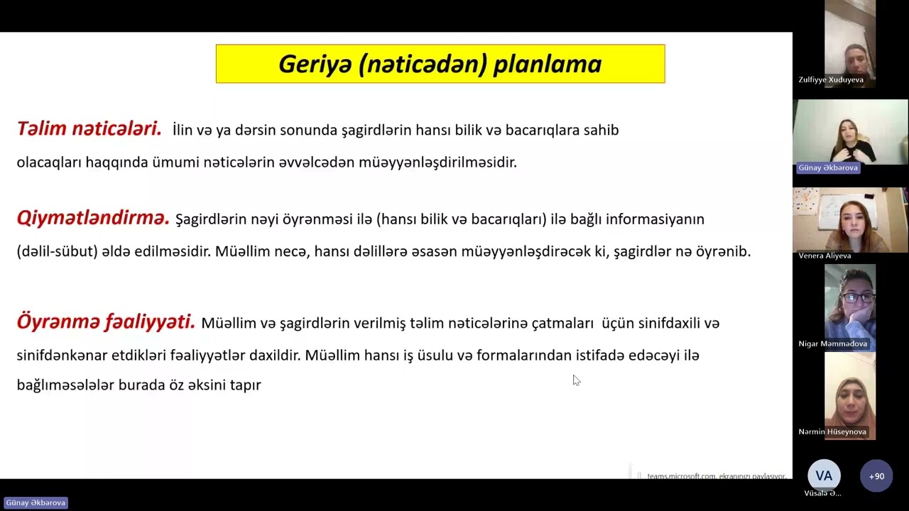 Gənc müəllimlər üçün mentor dəstəyi 3-cü hissə