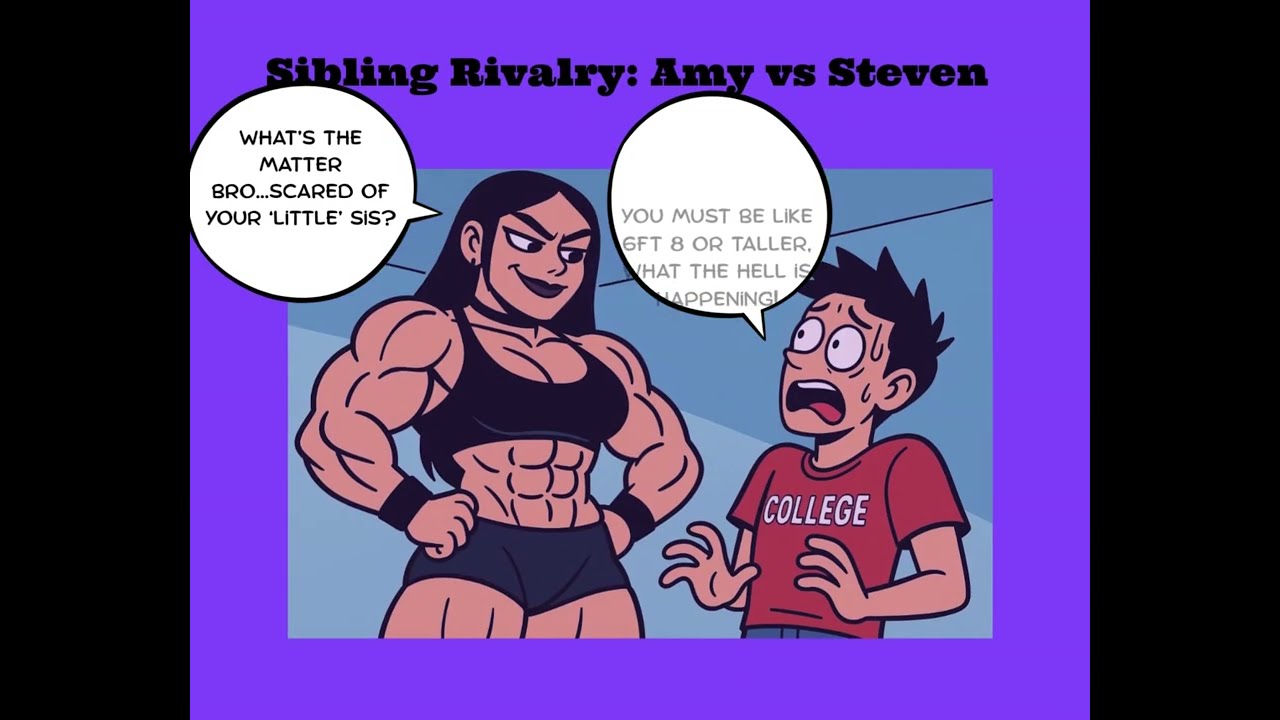 Female Muscle Comic: Amy vs Steven: Sibling Rivalry - PART FOUR