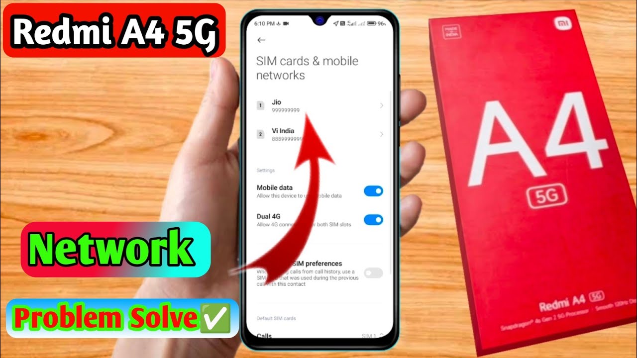 redmi a4 5g network problem, redmi a4 5g network settings