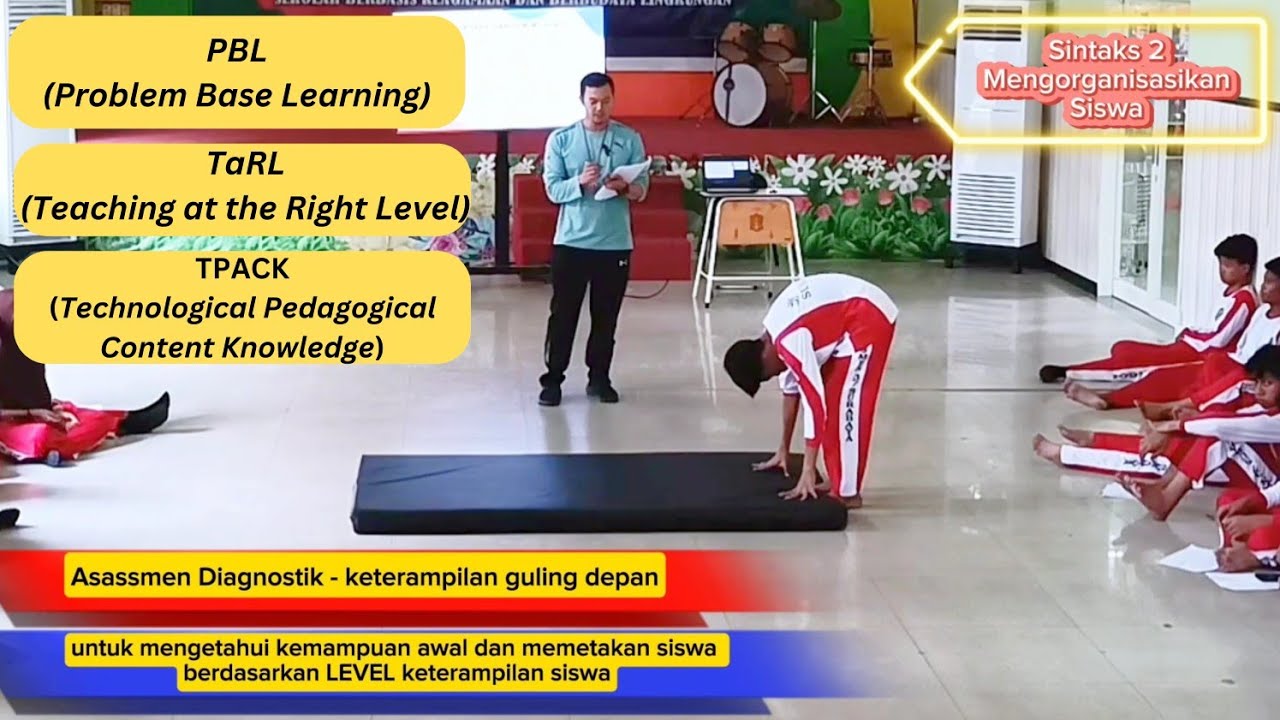 UKIN PPG PJOK Piloting - 2, Senam lantai guling depan menggunakan Model PBL, Strategi Tarl dan TPACK