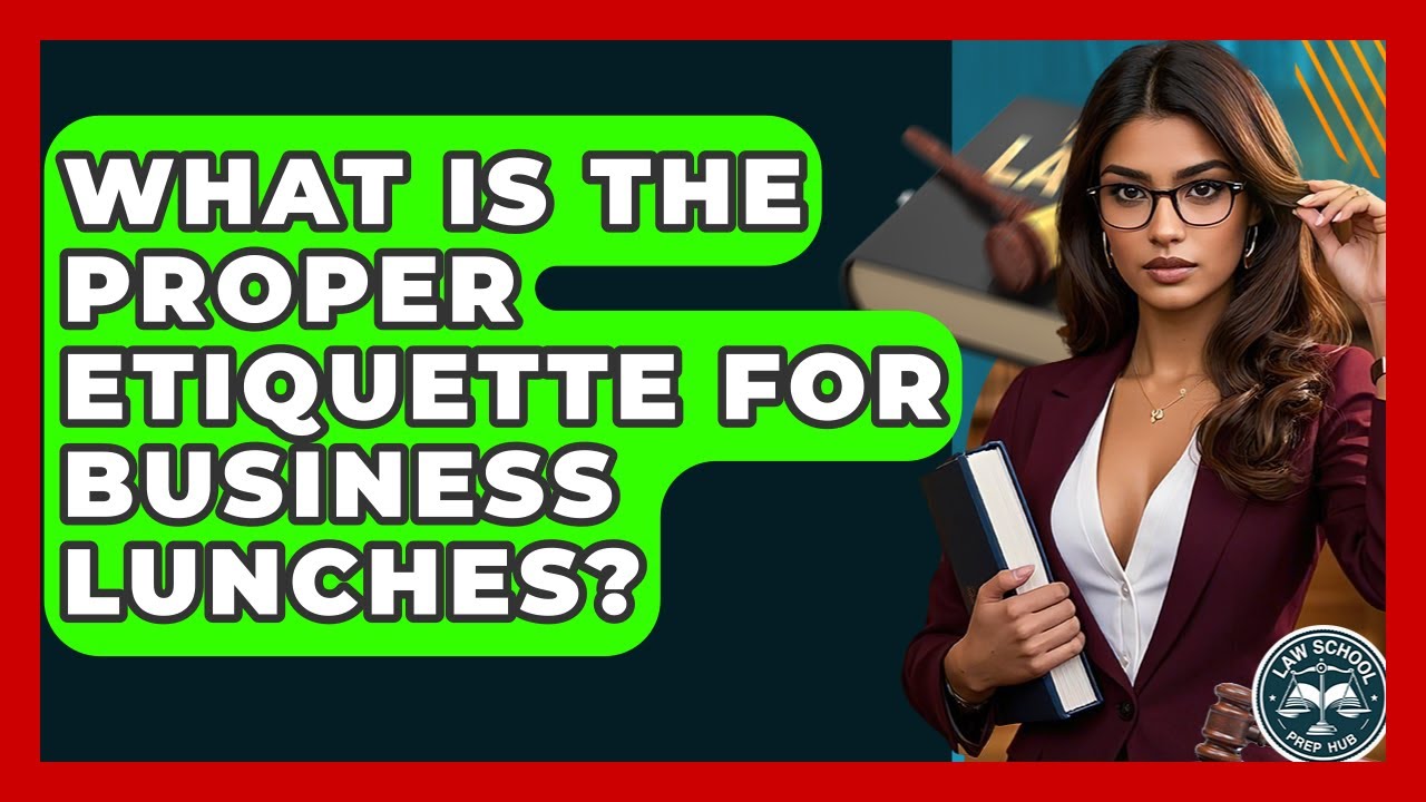 What Is The Proper Etiquette For Business Lunches? - Law School Prep Hub