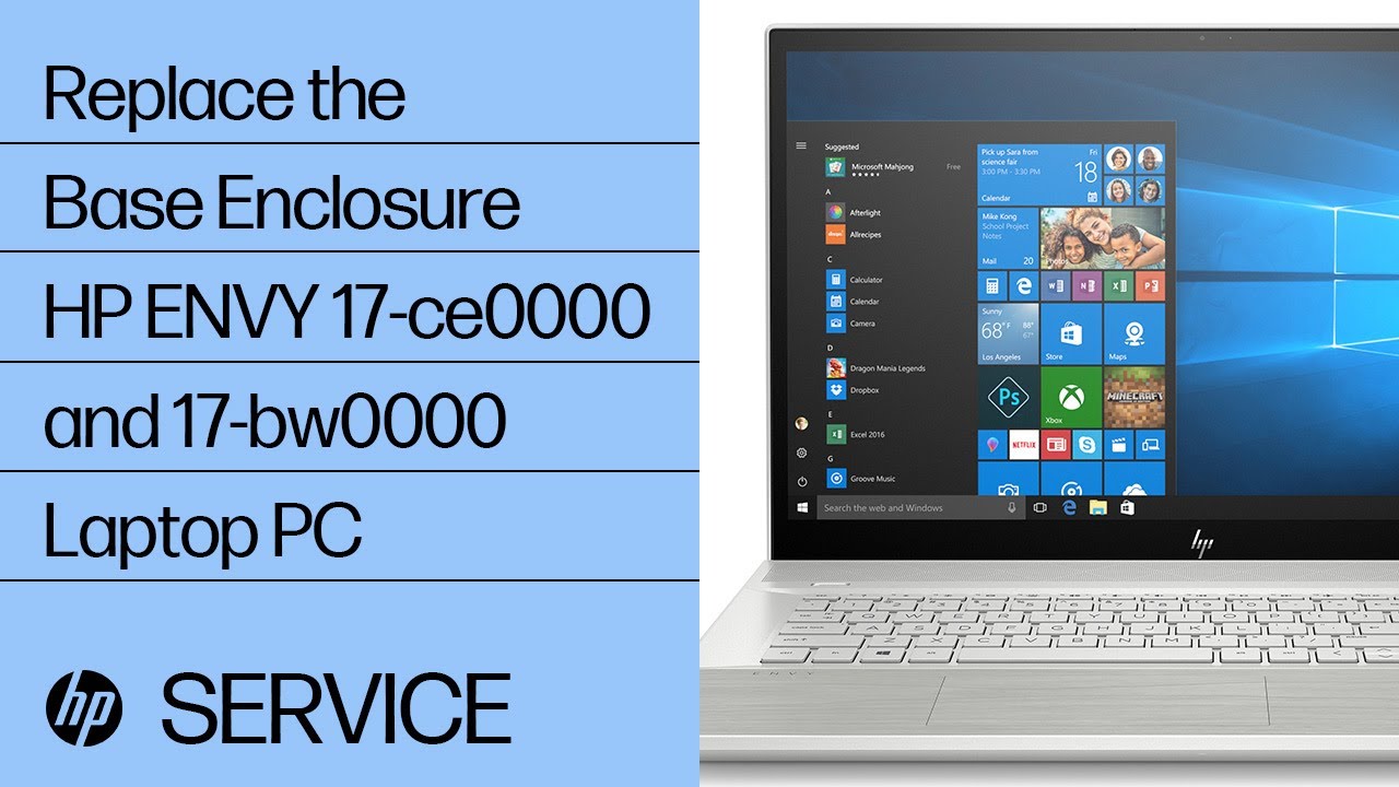 Replace the Base Enclosure | HP ENVY 17-ce0000 and 17-bw0000 Laptop PC | HP