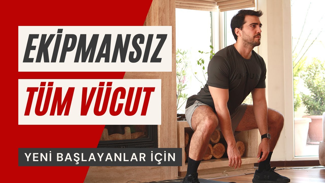 Evde T&Uuml;M V&Uuml;CUT Antrenmanı | 2 Hafta Aralıksız Yap | Yeni Başlayanlar İ&ccedil;in & Ekipmansız