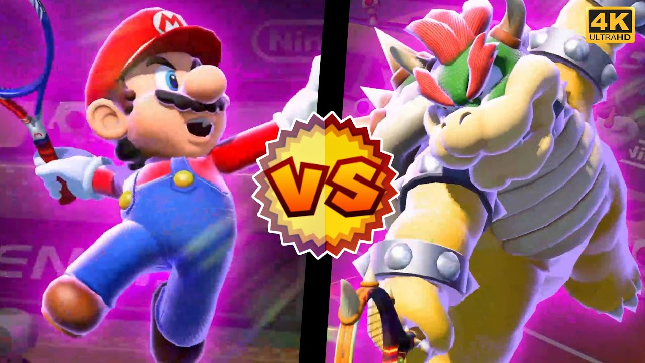 Mario Tennis: Ultra Smash Mega Battle gameplay Team Peach Rosalina Vs Team Daisy Yoshi | Expert com
