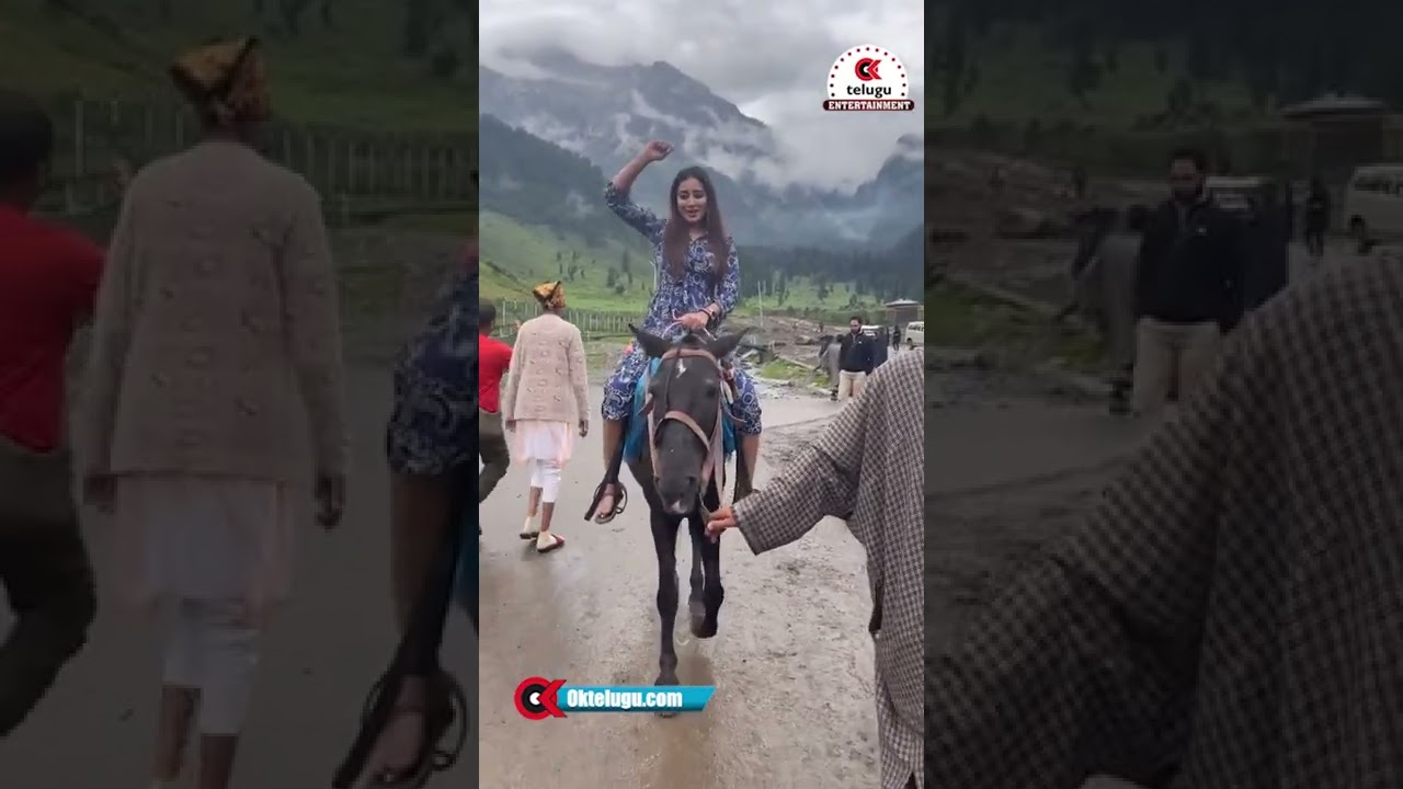 Actress Bhanu Sri Horse Riding || Actress Bhanu Sri Latest Video || Oktelugu Entertainment