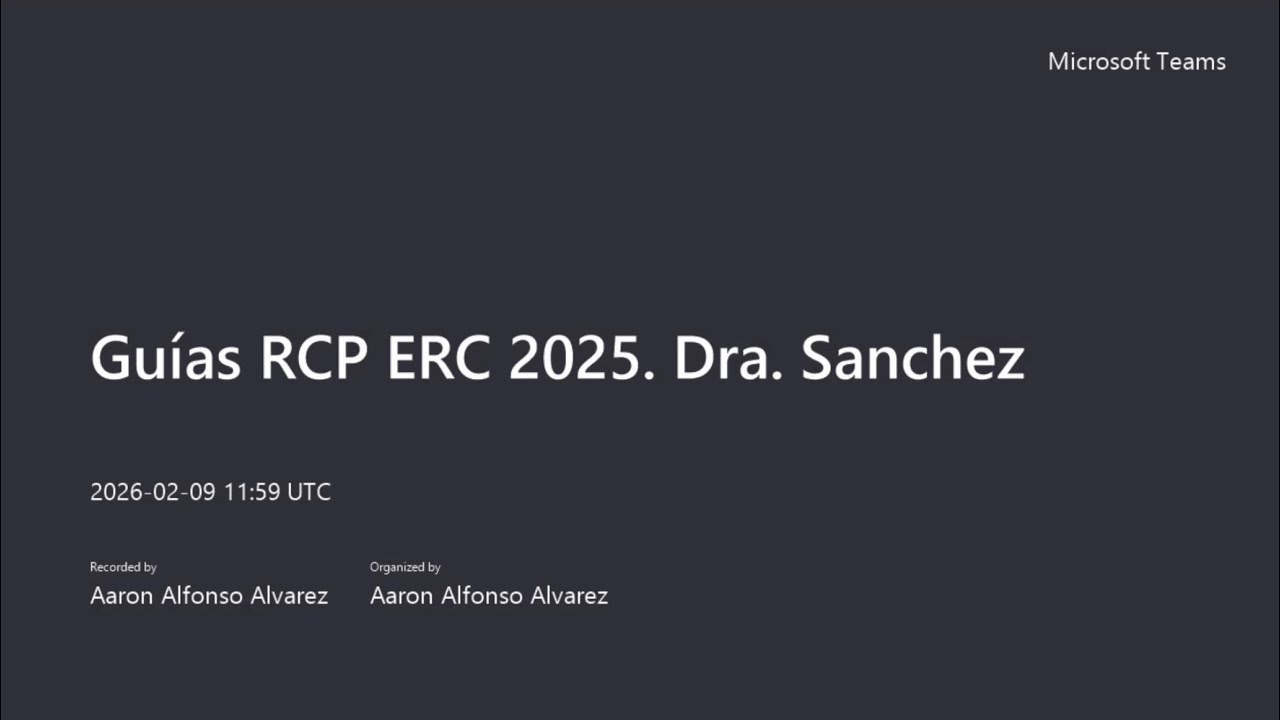 Guías RCP ERC 2025. Dra. Sanchez