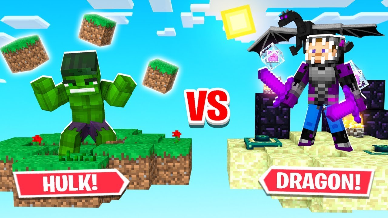 Using HULK vs DRACONIC Armor! (Minecraft)