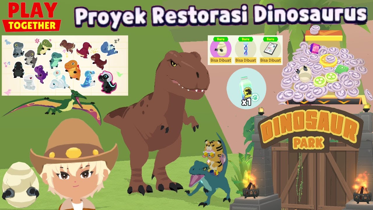 UPDATE EVENT DINOSAUR PARK ADA T REX, ROBOT DINO, PET VELOCIRAPTOR DAN MINI GAME UNIK, PLAY TOGETHER