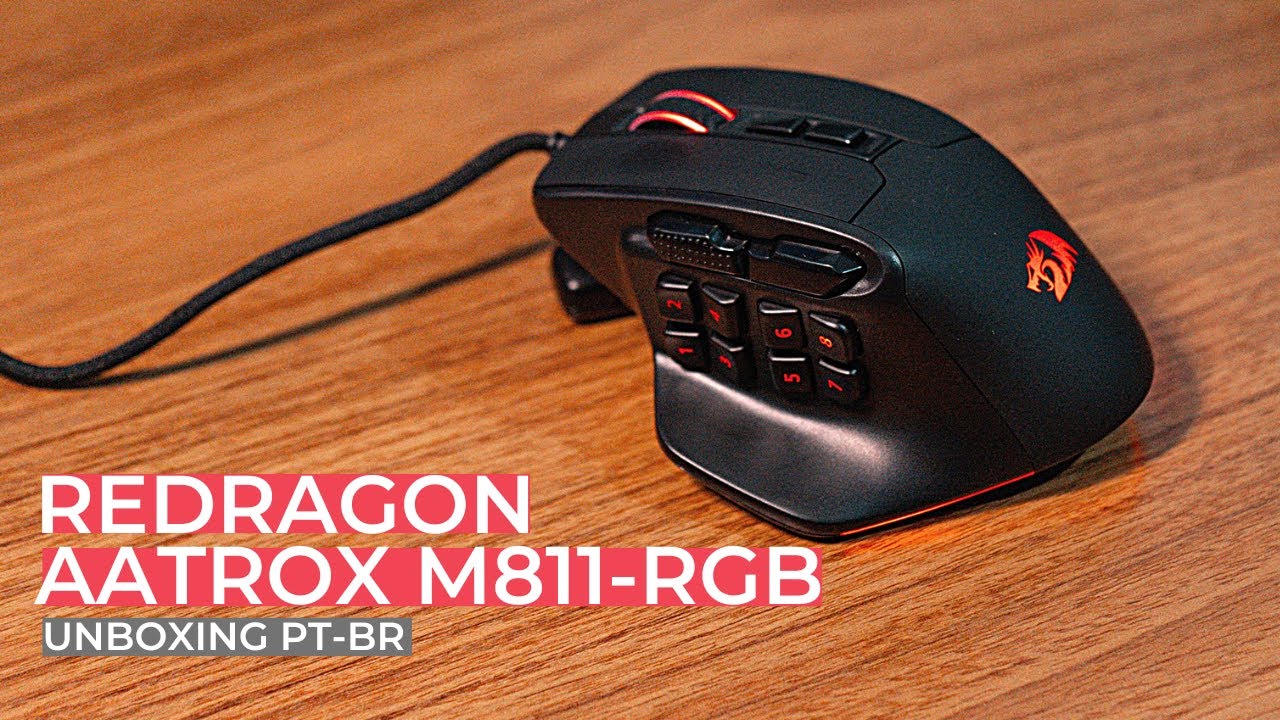 Mouse Gamer Redragon Aatrox M811-RGB com 15 Botões | UNBOXING PT-BR