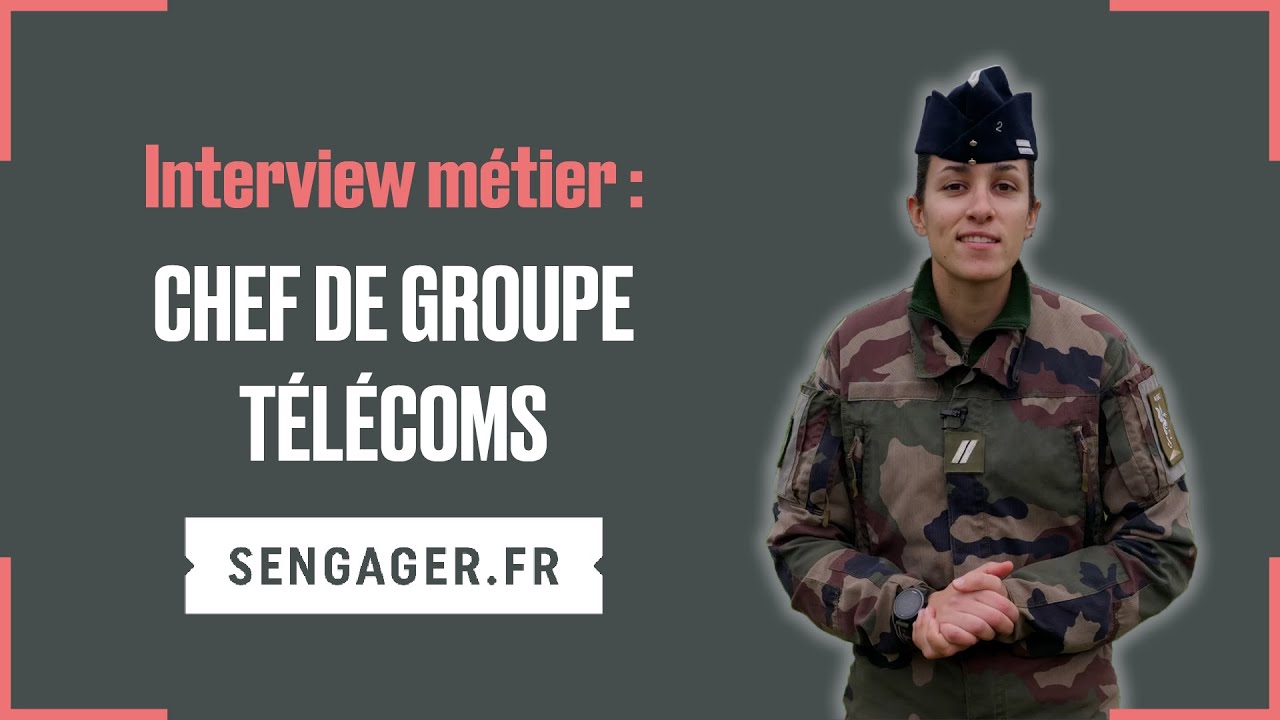 Maréchal des logis Ophélie chef de groupe Télécoms