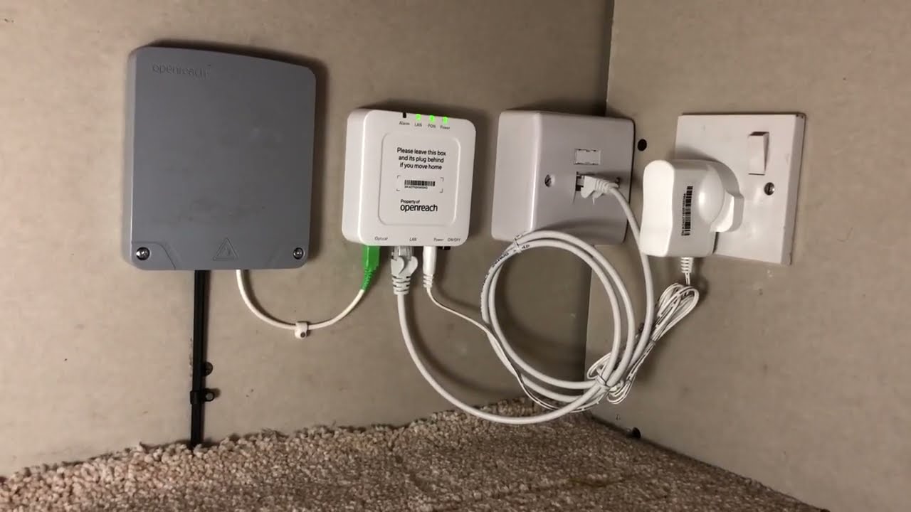 Кабель для подключения широкополосной оптоволоконной связи BT Fibre Broadband в помещении бесплатный