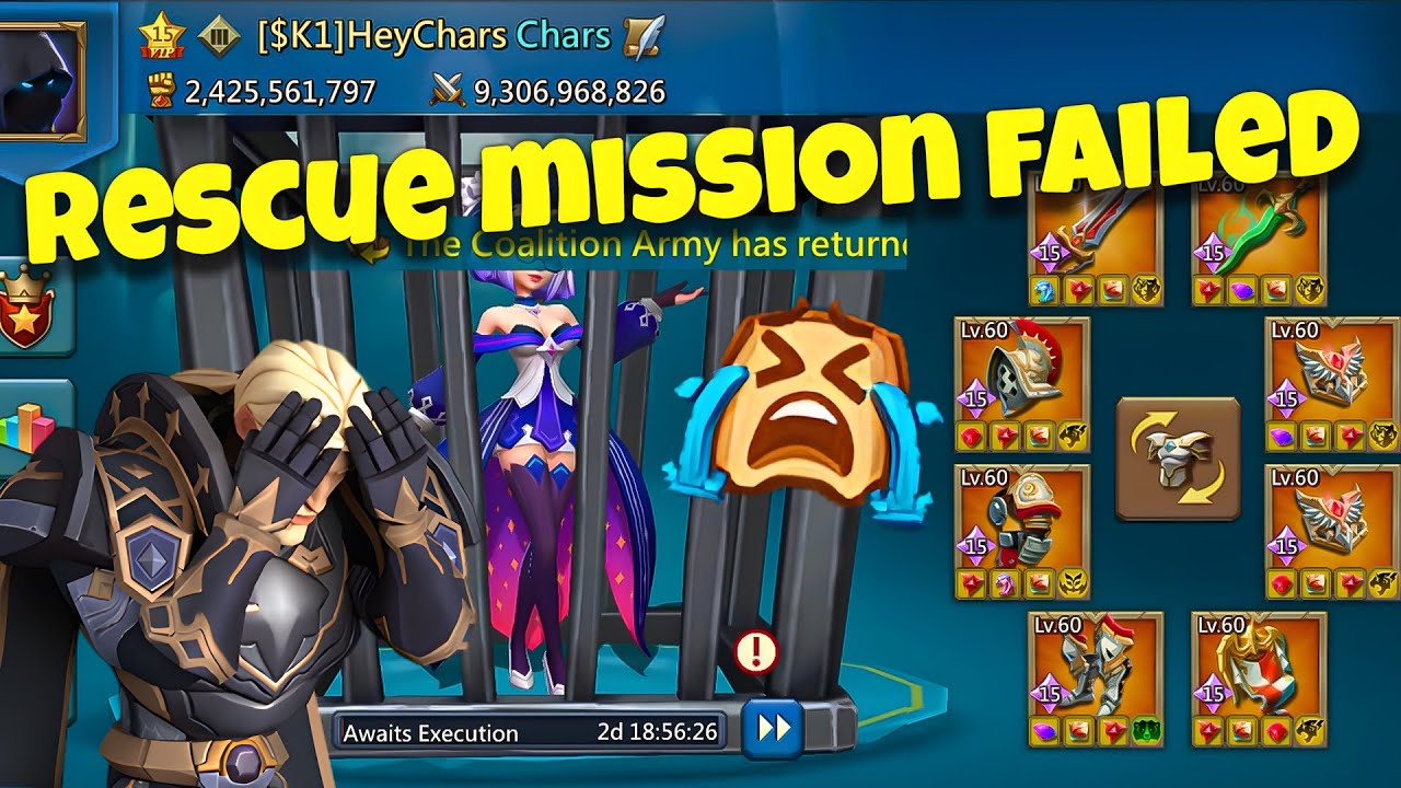 Lords Mobile - Emperor rescue mission failed. We didn't expected this. CRAZY hits!