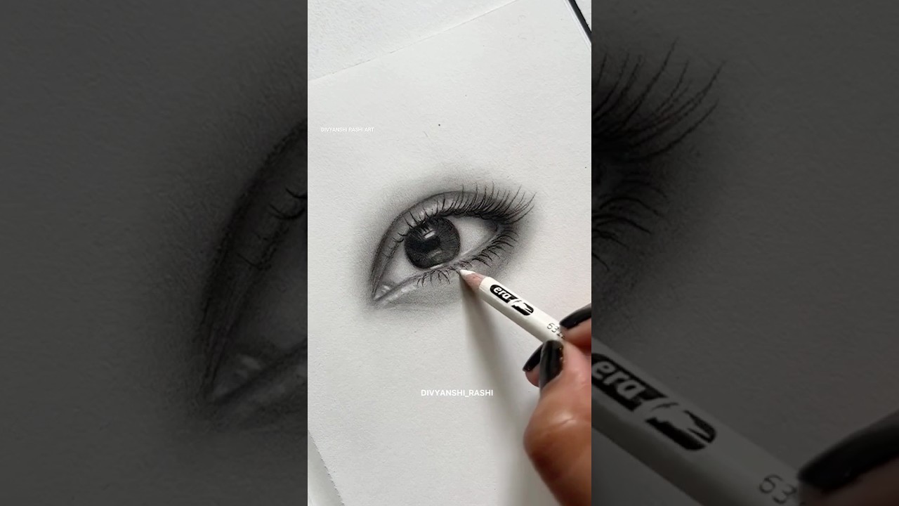 Realism with Pencils✏️✍️ Pencil Sketch #charcoaldrawing #drawingtutorial #art #viral #eyedrawing