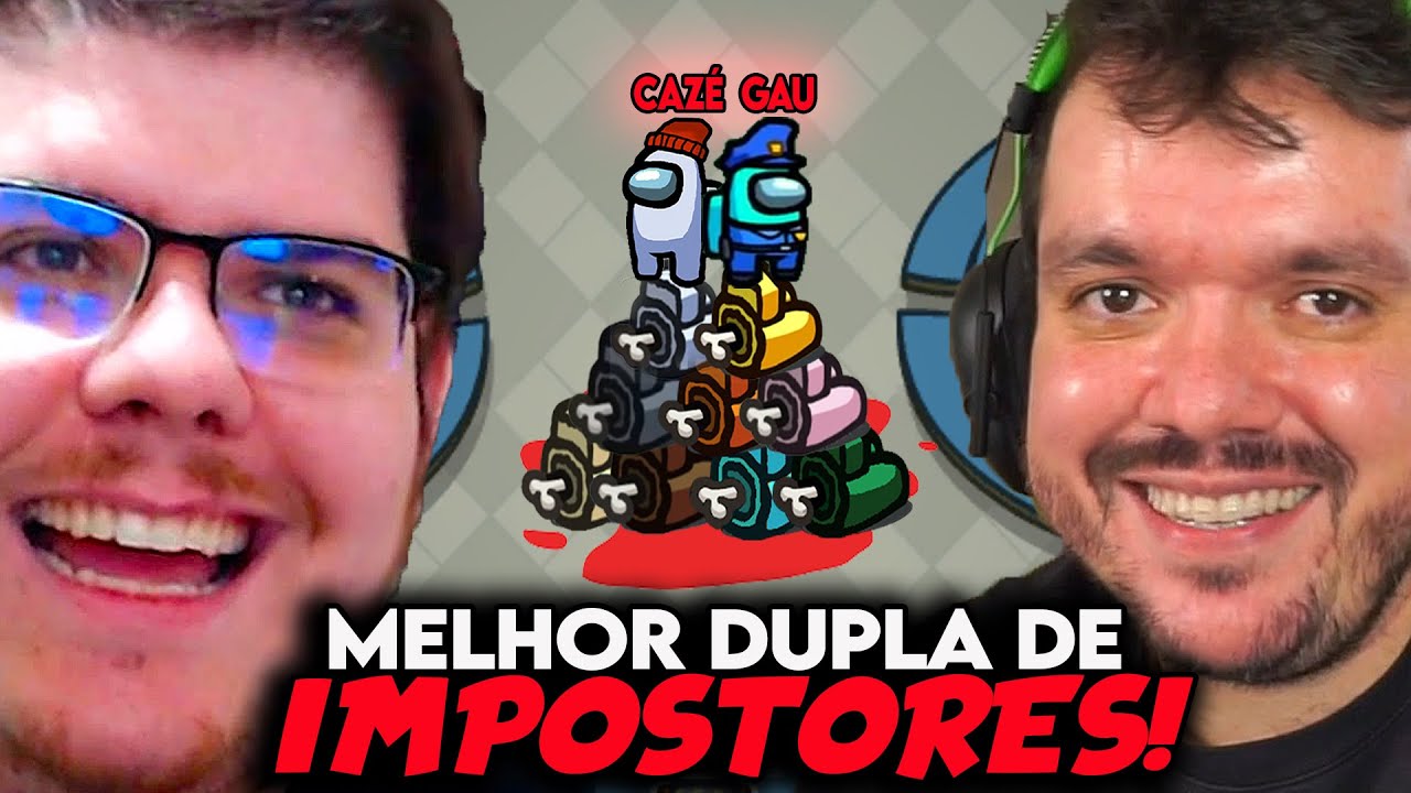 😨CAZÉ E GAULES FORMAM A MELHOR DUPLA DE IMPOSTORES DO AMONG US! UMA AULA DE COMO JOGAR DE IMPOSTOR!