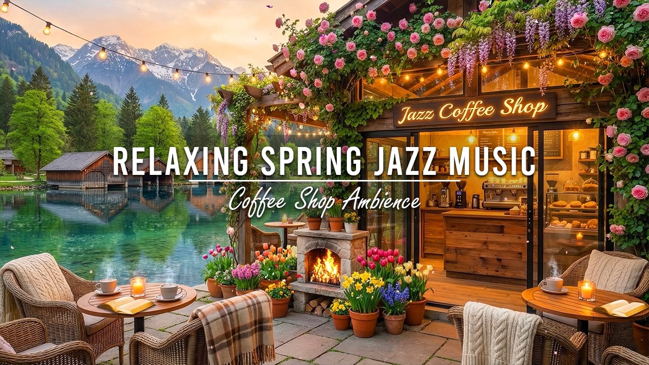 Soft Jazz Instrumental Music for Work & Study 🌸 Spring Coffee Shop Ambience with Jazz Relaxing Music