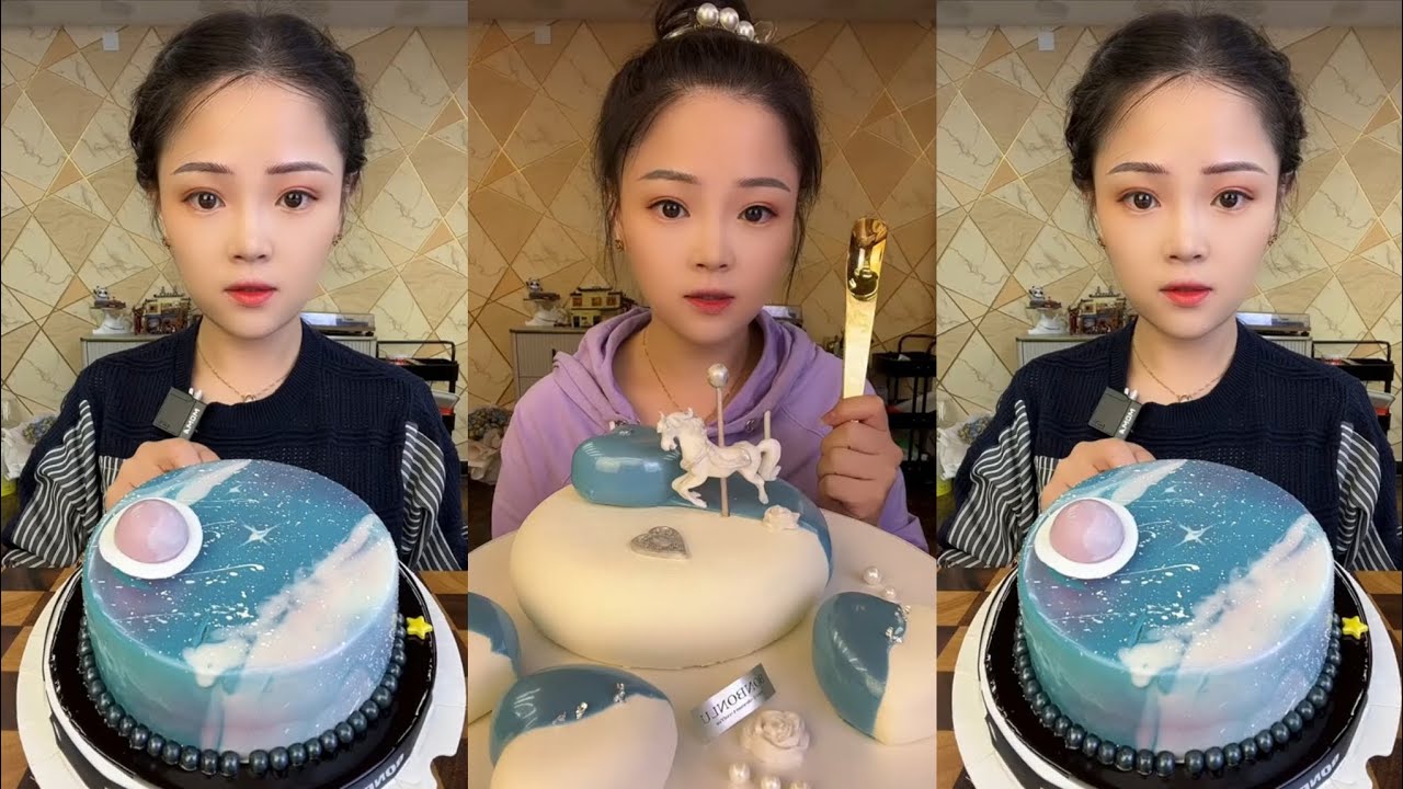 CHINESE MUKBANG SWEET FOOD (CAKE)@Xiao Yu Mukbang @Bingxin666 Mukbang EATING SHOW