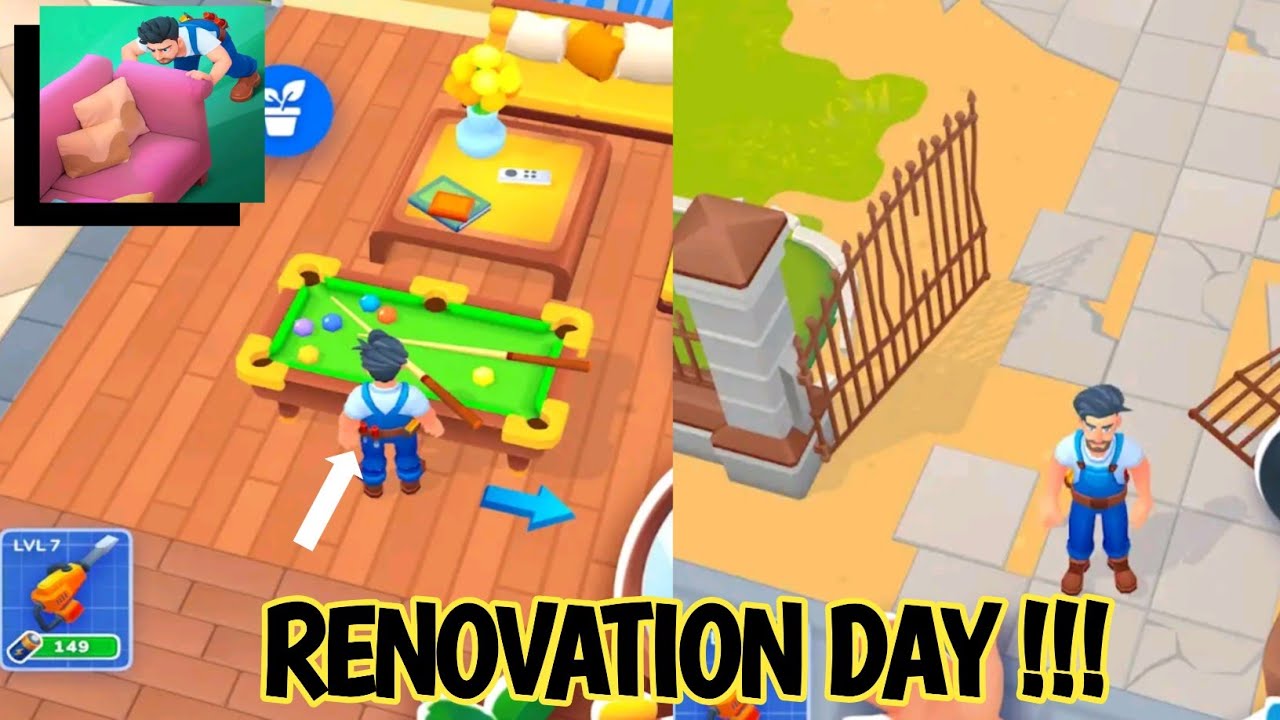 👷 RENOVATION DAY: HOUSE MAKEOVER 🏚 GAMES ANDROID/IOS [GAMEPLAY WALKTROUGH] PART #2