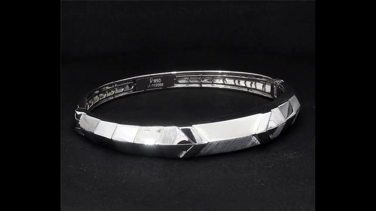 Men of Platinum | Openable Samurai Platinum Kada JL PTB 653 - Jewelove