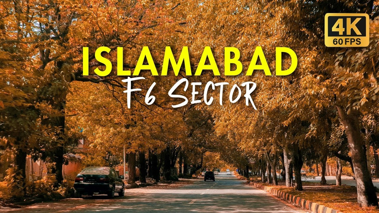 🇵🇰 The MOST BEAUTIFUL F6 Sector Islamabad Walking Tour in 4K 60FPS