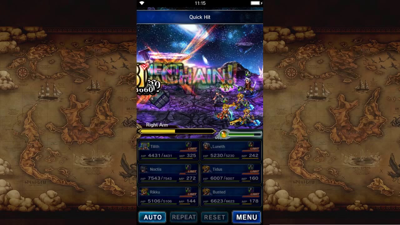 [FFBE] Machina of Destruction (Aigiaon Trial) body first w/Tidus perfect chains