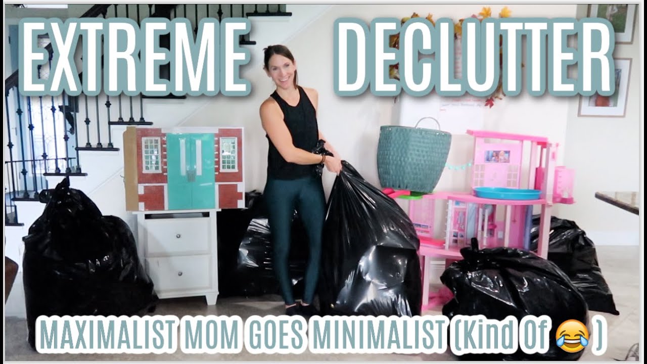 Got Rid of 90% EXTREME DECLUTTER | Massive Kids Room Clean Out & Toy Purge! Realistic Transformation