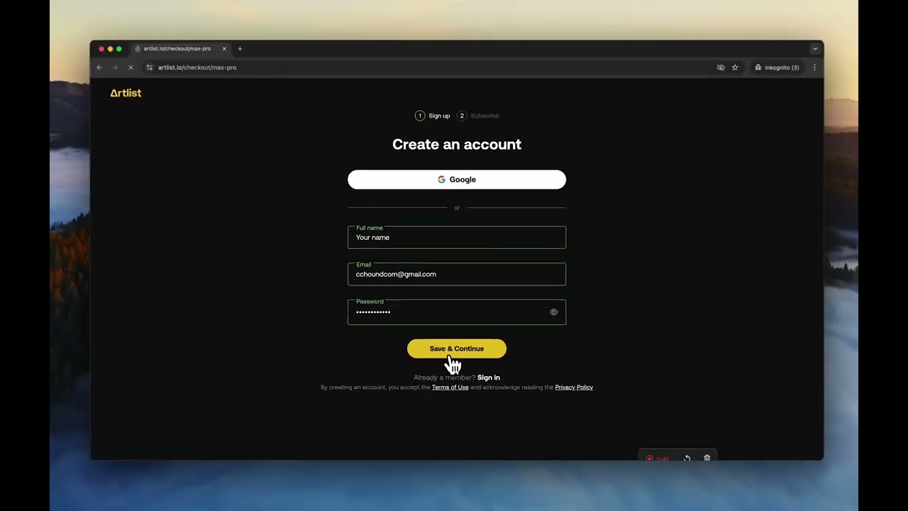How to get a discount/discount code on Artlist.io